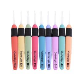 LED Crochet Hook, 1Pcs Led Light Up Crochet Hook Craft Set Knitting Needles Weave Sewing Tool Accessories 2.5-6.5mm(4.0mm)