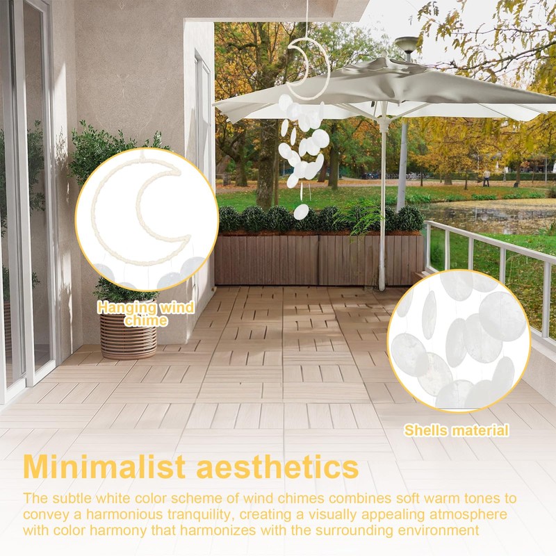 LINTRA 1 Set Wind Chime Shells Wind Chime Balcony, Moon