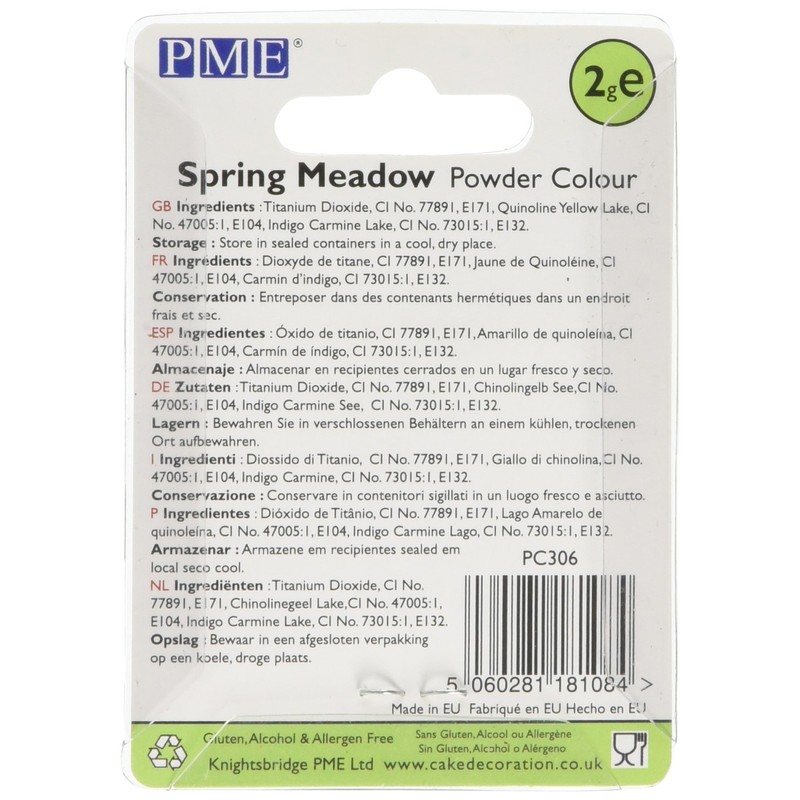 PME Edible Powder Colour Spring Meadow