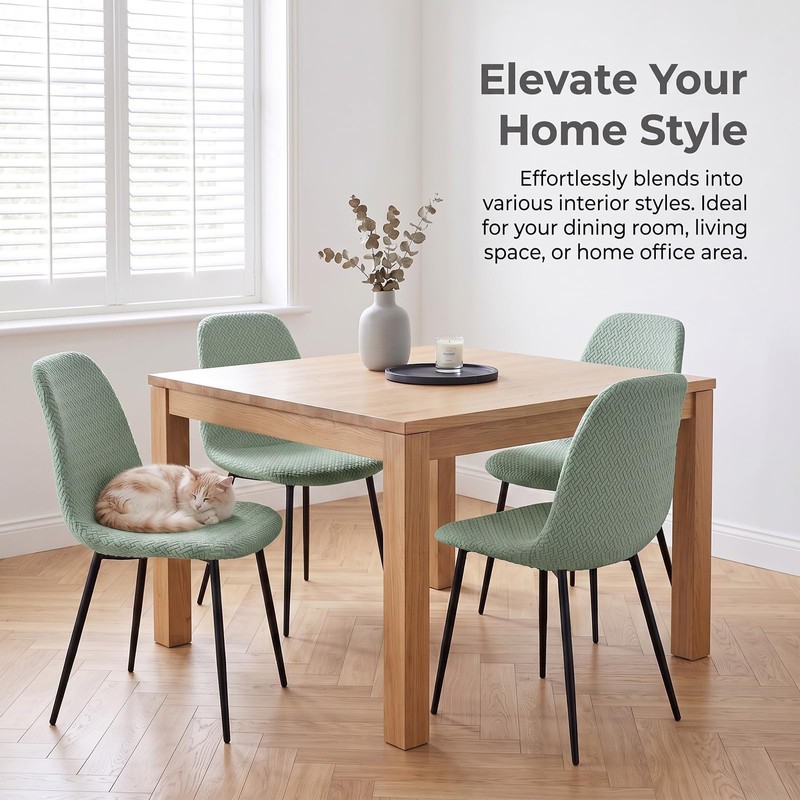 CAIEJSAEN Seat Covers for Dining Chairs of 4, Stretch Retro