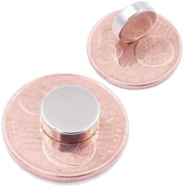 Brudazon 10 Mini Disc Magnets 10 x 3 mm N52 Strongest Level Neodymium Magnets Ultra Strong Power Magnet for Model Making, Photo, Whiteboard, Notice Board, Fridge, Crafts, Magnetic Disc Extra Strong