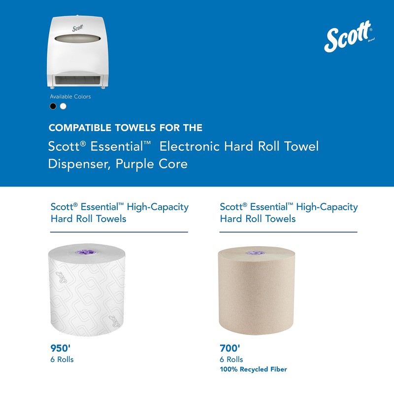 Scott Essential Hard Roll Paper Towel Electronic Dispenser (48858), Fast