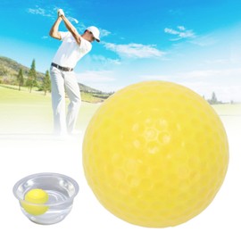 BuyWeek Floating Golf Balls, 2 Layers Golf Ball Float Water Range Golf Practice Balls Outdoor Sports Golf Training Balls (Yellow)