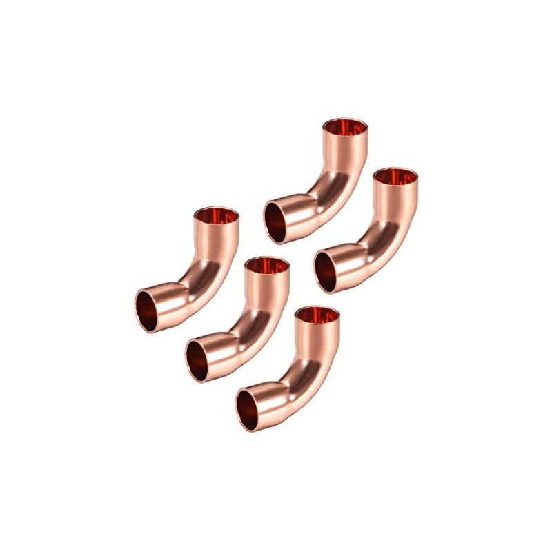 sourcing map 90 Degree Copper Elbow Copper Pipe Fitting Connector