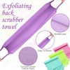 Exfoliating Back Scrubber with Handles 4 Packs Nylon Back Exfoliator