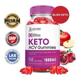 Justified Laboratories (2 Pack) Bliss Keto ACV Gummies Advanced Formula 1000MG Bliss Keto Gummies Apple Cider Vinegar Boost Formulated with Pomegranate Beet Juice Powder B12 Vegan Non GMO 120 Gummys