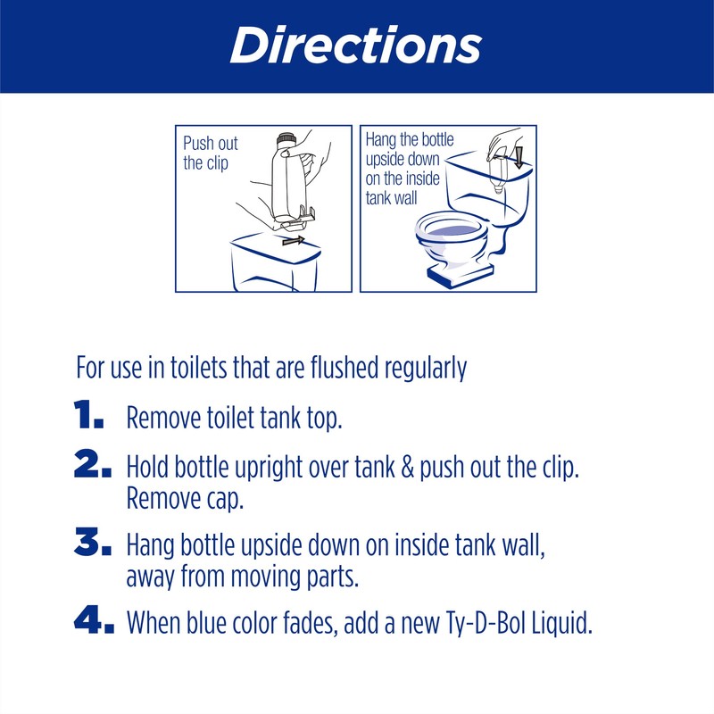 Ty-D-Bol Automatic Toilet Bowl Cleaner Cleans and Deodorizes Toilets for