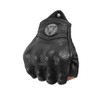 mjmoto Motorcycle Gloves Goat Leather Fingerless Vintage Perforated Black (Black,
