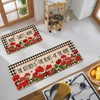 Baccessor Spring Summer Kitchen Rug Mats Set of 2,Geranium Bee