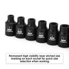 CASOMAN 14PCS 1/4" Drive Magnetic Impact Socket Set, Shallow, 6-Point,