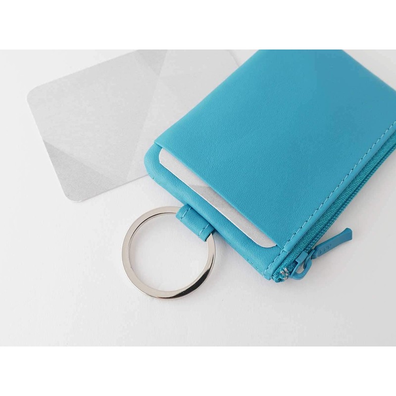 Slip-on Noir Key Pouch Mini Leather Sage Green NSL-1803