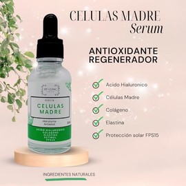 IEF-Clinic Serum Celulas Madre, Hidratante Antiedad, 30ml, con cido Hialurnico, Colgeno, Elastina, Retinol, FPS15 Regenerador, Antiedad, Hidratacon   