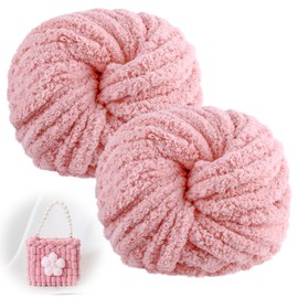 Thick Wool for Hand Knitting, 500 g (2 x 250 g) Arm Knitting Wool Fluffy Chunky Yarn Hand Knitting Wool DIY XXL Thick Wool Soft Knitting Yarn Thick Yarn Thick Wool for Crochet for Blanket, Bag,
