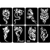 Pack of 32 Stencils Tattoo Stencils Glitter Tattoo Stencils Temporary