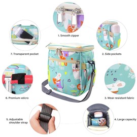 ZQVU Kids Bike Basket Fabric Bicycle Basket for Boy and Girl Front Basket for Bicycles and Tricycles Bike Handlebar Bag (kitten)