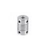 Aluminium Alloy Flexible Coupling, Silver 7mm to 7mm Shaft Coupling