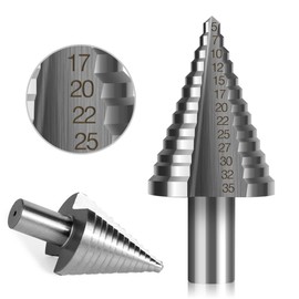 Step Drill Bit 5-35 mm Made of HSS4241 High-Speed Steel - High Quality Drill Bit for Precise Drilling in Metal, Wood and Plastic - Robust and Durable Quality
