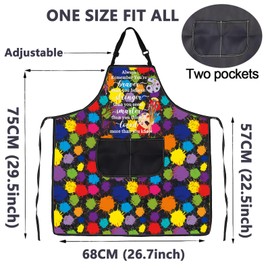 BNQL Painting Apron with Pockets Artist Gift Art Lover Gift for Art Teacher Painting Apron, art always remember apron