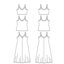 True Bias LLC Zoey Sizes 14-32 Pattern, White