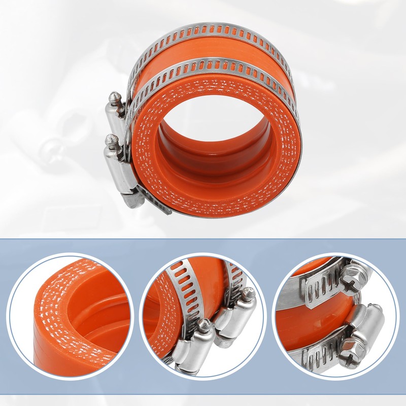 ACROPIX 40mm ID Rubber Orange Motorcycle Carburetor Adapter Inlet Intake