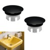 2 Pack Sink Basin Overflow Trim Ring,Solid Brass Bathroom Sink
