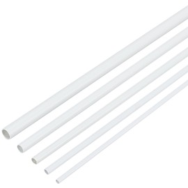 OLYCRAFT 30Pcs ABS Plastic Hollow Round Tubes 300mm Length Plastic Round Bar Rods 3mm 4mm 5mm 6mm 8mm Round Hollow Bar for DIY Handmade Sand Table Material Model Building