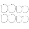 BDEPSTR Pack of 8 False Nose Ring D-shaped Nose Ring
