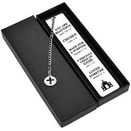 Quimoy Bible Verse Metal Bookmark,Christening Bookmarks Gift for Women,Inspirational for Women,Men,Baptism Gift,Birthday Gift for Teen Girls