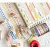 YUBBAEX 40 Rolls Basic Washi Tape Set Cute Printed Patterns