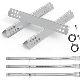 BBQration Grill Parts for Charbroil TRU-Infrared 3 Burner 463355220 466242616 466242615 463242515 466242516 G466-2500-W1 Heat Plate Shields and Burner Part for Charbroil Grill Replacement Parts