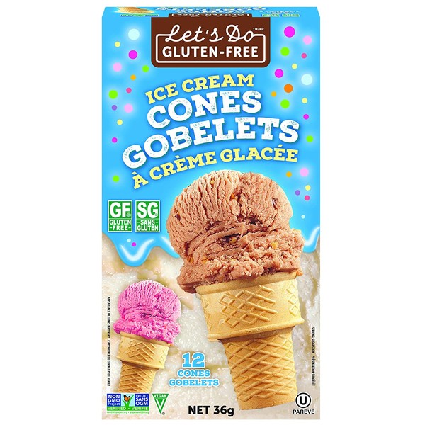 Let's Do Organic Ice Cream Cones Gluten Free Packages, 4Count