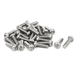 Sourcingmap M5 x 16mm 304 Stainless Steel Torx Security Pan Head Screws Fasteners 25PCS