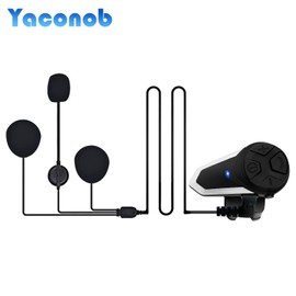 Bluetooth Communication Systems BT-S3 - Auriculares de diadema para motocicleta (1000 m), Negro, Paquete de 2