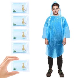 Jinzhenhong 20Pcs Disposable Rain Ponchos for Adults, Adult Ponchos for Rain, Disposable Ponchos Family Pack for Women Men