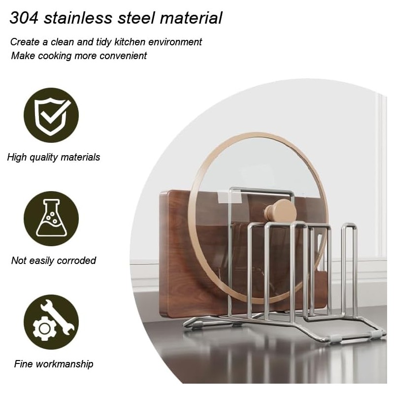 Cutting Board Holder Stainless Steel Wire Chopping Board Stand Cutting