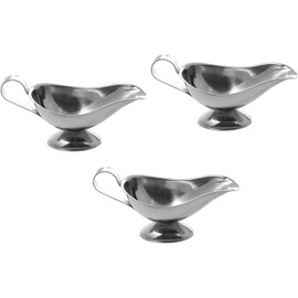 3 Ounce Food Grade Stainless Steel Gravy Boat for Juice Sauce Roasting Sauce, Pack of 3
