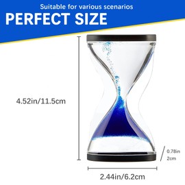 10-Minute Anti-Gravity Sand Timer – Premium Sensory Timer with Rising Sand Effect, Vintage Acrylic Desk Decor for Office & Home, Stress Relief & Focus Tool for Adults & Kids(Blue)