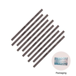 MIRACLE Super Ceraton Ceramic Fiber Stones Pack of 10-100L x 4W x 1T mm for Metals Wood Mold Grinding Removal Deburr Pneumatic Toos Ultrasonic Tools (#120 Dark Brown)