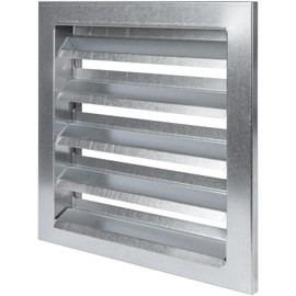 Repa Market 10" x 10" Inch Heavy Duty Galvanized Steel Exhaust Vent - Air Intake Wall Louvered Vent Grille - Outdoor/Indoor HVAC Vent Register - HVAC Crawl Space Durable Air Gable Vent