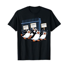 Flippers Up I Stand With Penguins Against Tariffs USA T-Shirt