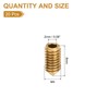 sourcing map 20Pcs Set Screws M4x8mm Brass Cone Point Hex
