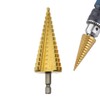 KALOLINNA Step Drill, Hexagonal Shaft, Titanium Coating, Drilling Enlargement, Helix,