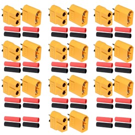 QIAN ZI QIU 10 Pairs XT60 Connectors XT60 Male and Female Bullet Connectors Power Plugs, Suitable for RC Lipo Battery Remote Control Cars XT60 Connectors