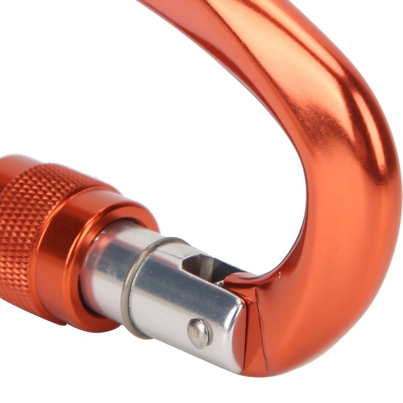 Mountaineering D Locking Carabiner Clips Alloy Heavy Duty Carabiner for