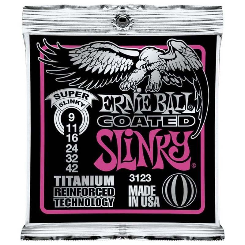 Ernie Ball coated Super Slinky 9-42