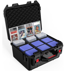 OILFY Card Storage Box for Graded Sports Cards – Waterproof Protective Case for PSA, CGC, BGS Slabs, Toploaders, and Magnetic Holders, Holds 600+ Cards, Ideal for Baseball, Basketball, and Football