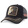 Trendy Apparel Shop Animal Design Square Embroidered Snapback Trucker Cap