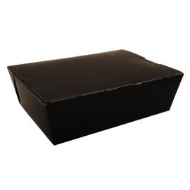 SCT ChampPak Carryout Boxes, 7.75 x 5.5 x 2.5, Black, Paper, 200/Carton