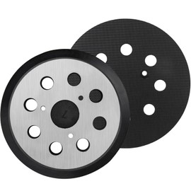 Gnellkoor 2 Pack 5" 8 Hole Hook & Loop Replacement Orbital Sander Metal Pad Compatible with DeWalt DW420 DW421 DW422 DW423 DW426 D26451 Random Orbital Sander Part 151281-08 & DW4388 (3 Screw Holes)