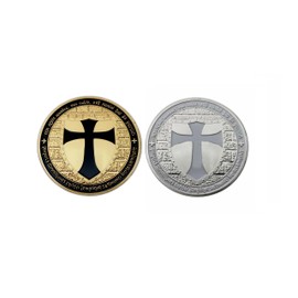 Eillwin Knight Templar 2x Fine Cross Coin Set Special collectable & Commemorative Religious Gift